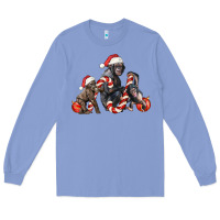Colony Blue christmas chimpanzee and gorilla Long Sleeve Tee - LillyAllenDesigns