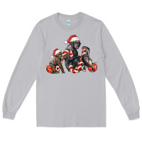 Moon Dust christmas chimpanzee and gorilla Long Sleeve Tee - LillyAllenDesigns