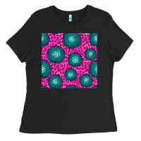 Black floral pink leopard seamless pattern Ladies Tee - BundleAndBundleShop