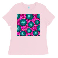 Bubblegum Pink floral pink leopard seamless pattern Ladies Tee - BundleAndBundleShop