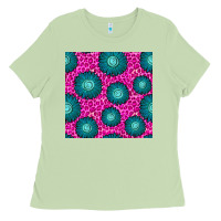 Matcha floral pink leopard seamless pattern Ladies Tee - BundleAndBundleShop