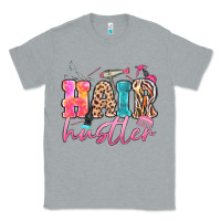Heather Grey hair hustler Classic Tee - MaliasSmallBusiness