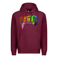 Burgundy Equal rights Premium Hoodie - CowGirlArtShop