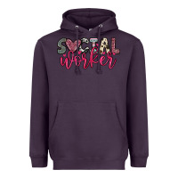 Plum social worker Heavyweight Hoodie - OliviaCreatesArt