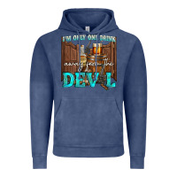 Vintage Denim im only one drink Vintage Hoodie - NancyCooperArtShop