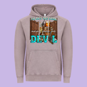 Im Only One Drink Vintage Hoodie Designed By Nancycooperartshop