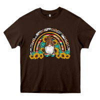 Chocolate Brown western gnome gemstones sunflowers rainbow Heavy Core Tee - Artiststas