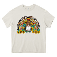 Cream western gnome gemstones sunflowers rainbow Heavy Core Tee - Artiststas