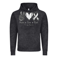 Vintage Black Peace Love Cure Lung Cancer Vintage Hoodie - Jasminsmagicworld