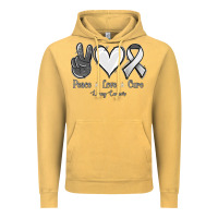 Vintage Mustard Peace Love Cure Lung Cancer Vintage Hoodie - Jasminsmagicworld