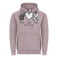 Vintage Zinc Peace Love Cure Lung Cancer Vintage Hoodie - Jasminsmagicworld
