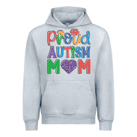 Heather Grey Proud Autism Mom Urban Hoodie - CowhideDigitalArt