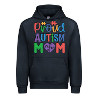 Navy Proud Autism Mom Urban Hoodie - CowhideDigitalArt