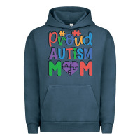 Pigment Midnight Navy Proud Autism Mom Urban Hoodie - CowhideDigitalArt