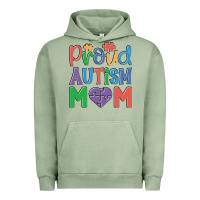 Pigment Oil Green Proud Autism Mom Urban Hoodie - CowhideDigitalArt