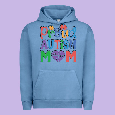 Proud Autism Mom Urban Hoodie Designed By Cowhidedigitalart