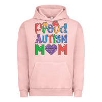 Pigment Salmon Proud Autism Mom Urban Hoodie - CowhideDigitalArt