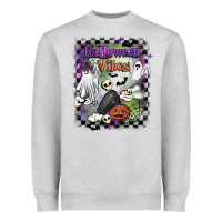 Heather Grey halloween vibes Heavyweight Sweatshirt - BarkalooDesign