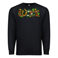 Black St. Patrick's Western lucky and shamrocks Premium Sweatshirt - OliviaCreatesArt