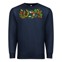 Navy St. Patrick's Western lucky and shamrocks Premium Sweatshirt - OliviaCreatesArt