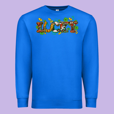 St. Patrick's Western Lucky And Shamrocks Premium Sweatshirt Designed By Oliviacreatesart