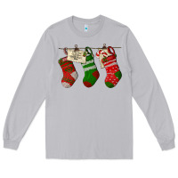 Moon Dust Christmas Socks With Santa Letter Long Sleeve Tee - LillyAllenDesigns