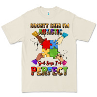 Bone society says i'm autistic god says i'm perfect Premium Tee - JahusDesignShop