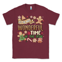 Burgundy wonderful time Classic Tee - MaliasSmallBusiness