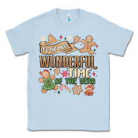 Dusty Blue wonderful time Classic Tee - MaliasSmallBusiness