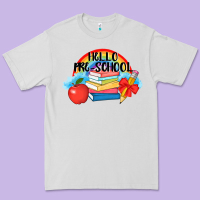 Hello Pre School Premium Tee Designed By Adodesignshop