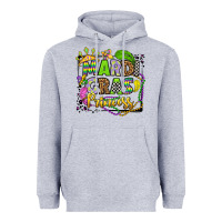 Heather Grey mardi gras princess Heavyweight Hoodie - OliviaCreatesArt