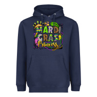 Navy mardi gras princess Heavyweight Hoodie - OliviaCreatesArt