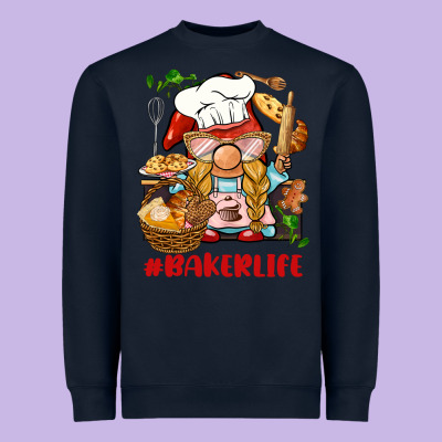 Baker Life Gnome Heavyweight Sweatshirt Designed By Barkaloodesign