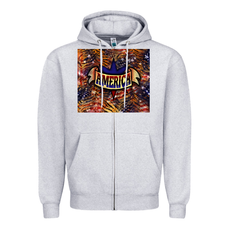 Tiger America Tumbler 4th Of July Zipper Hoodie by HowdyJamesFarm | Teevron