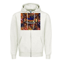 Oatmeal Heather Tiger America tumbler 4th of july Zipper Hoodie - HowdyJamesFarm