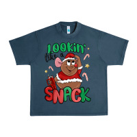 Midnight Navy lookin' like a snack christmas character Urban Heavy Tee - MaliasSmallBusiness