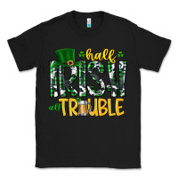 Black Half Irish All Trouble Classic Tee - CowhideDigitalArt