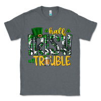 Charcoal Heather Half Irish All Trouble Classic Tee - CowhideDigitalArt