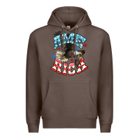 Coffee American Eagle Premium Hoodie - HowdyJamesFarm