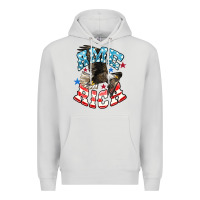 Dove Grey American Eagle Premium Hoodie - HowdyJamesFarm