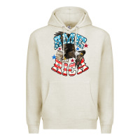 Oatmeal Heather American Eagle Premium Hoodie - HowdyJamesFarm