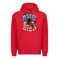 Red American Eagle Premium Hoodie - HowdyJamesFarm