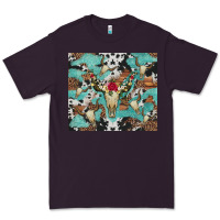 Plum bull skull flowers cowhides and leopard Premium Tee - Artiststas