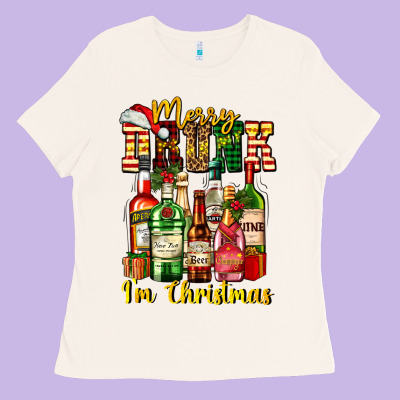 Merry Drunk Im Christmas Ladies Tee Designed By Adodesignshop