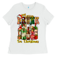White merry drunk im christmas Ladies Tee - AdoDesignShop