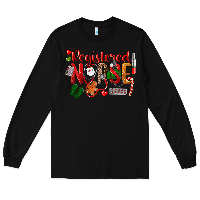 Registered Nurse Christmas Long Sleeve Tee by LillyAllenDesigns | Teevron