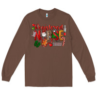 Chestnut Registered Nurse Christmas Long Sleeve Tee - LillyAllenDesigns