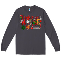 Smoke Registered Nurse Christmas Long Sleeve Tee - LillyAllenDesigns