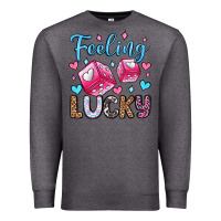 Charcoal Heather feeling lucky valentine's day olivia Premium Sweatshirt - OliviaCreatesArt