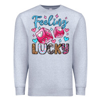 Heather Grey feeling lucky valentine's day olivia Premium Sweatshirt - OliviaCreatesArt